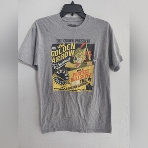 Disney Gray Tee with Golden Arrow Graphic